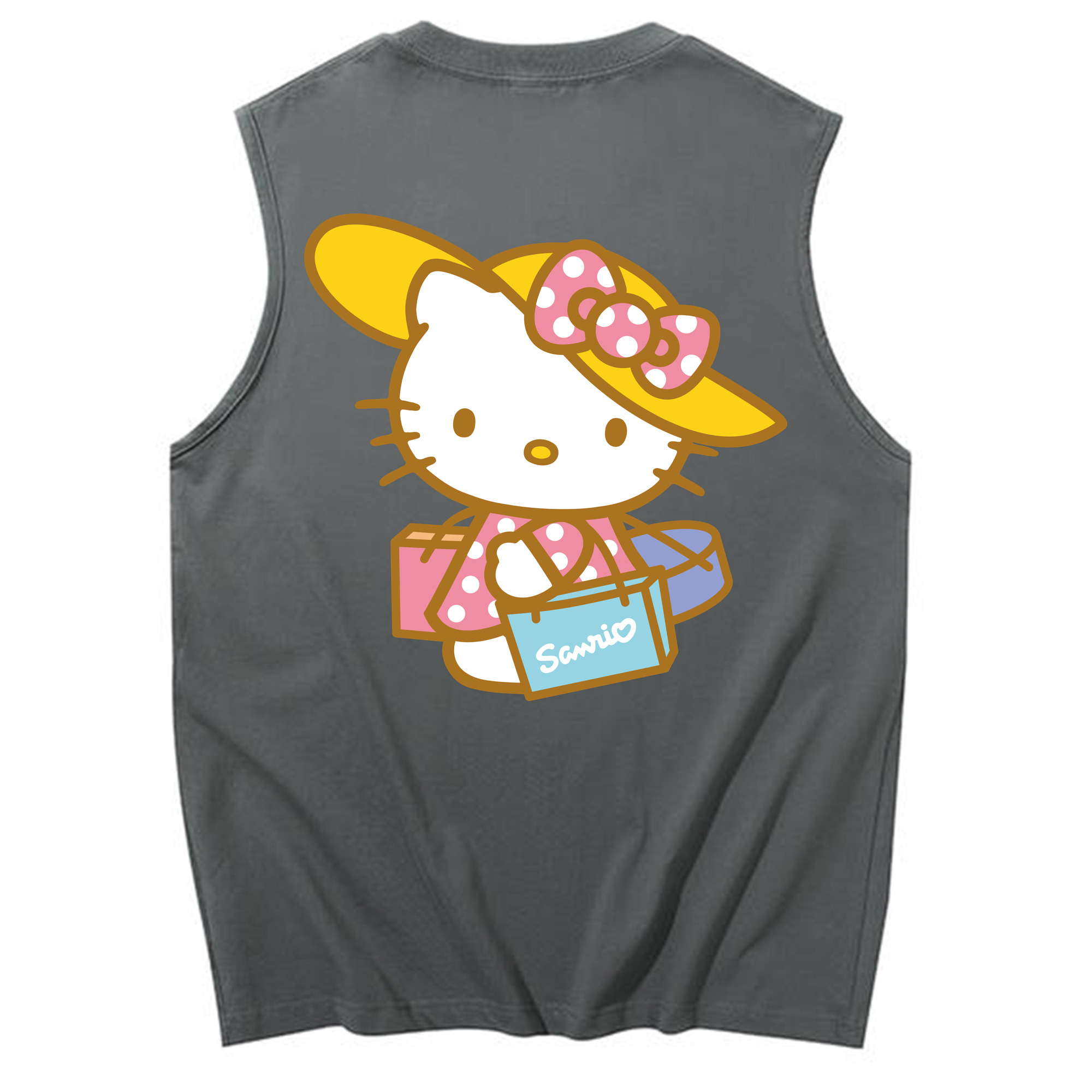 （画像用） Hello Kitty ハローキティ コットン100％タンクトップ（背面プリント）
